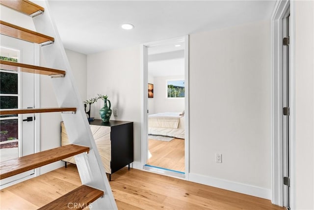 interior space featuring light hardwood / wood-style floors