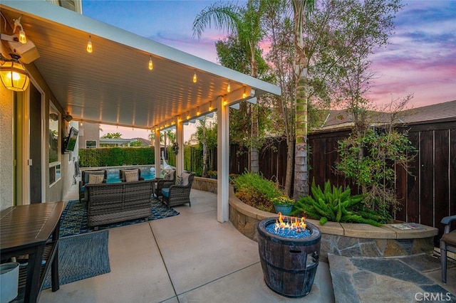 view of patio / terrace featuring outdoor lounge area