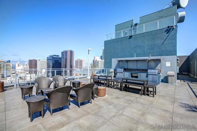 view of patio featuring area for grilling