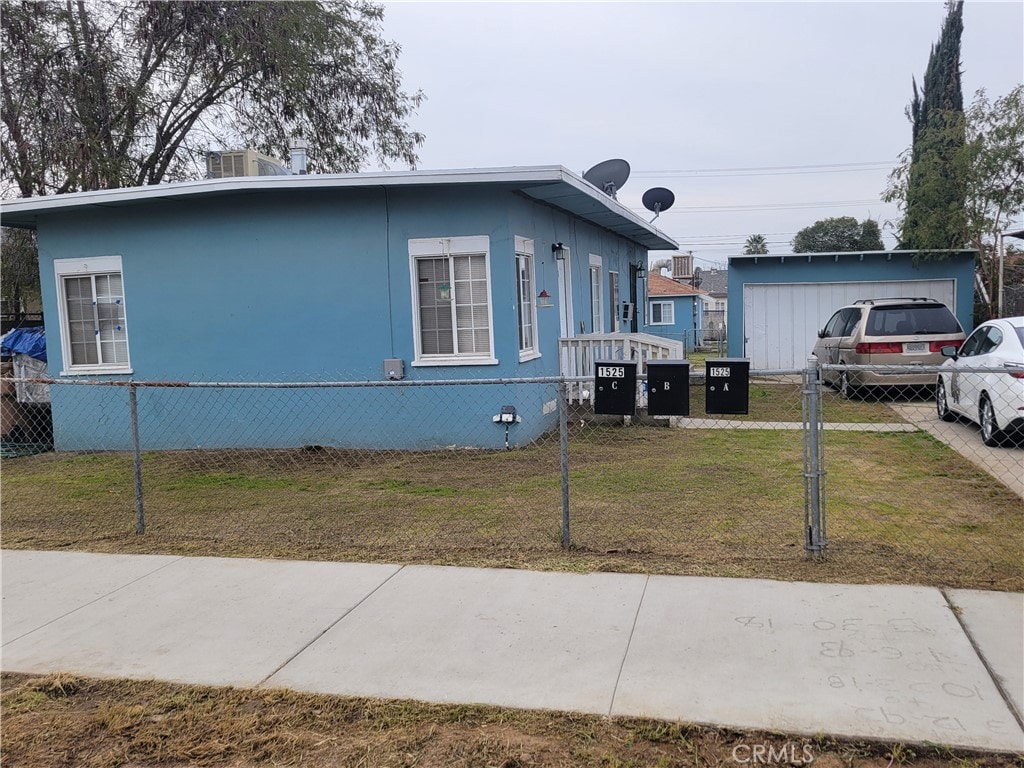 view of property exterior featuring a yard