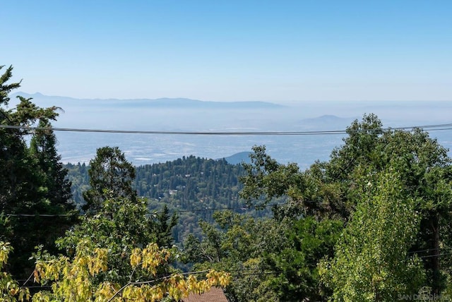 property view of water featuring a mountain view