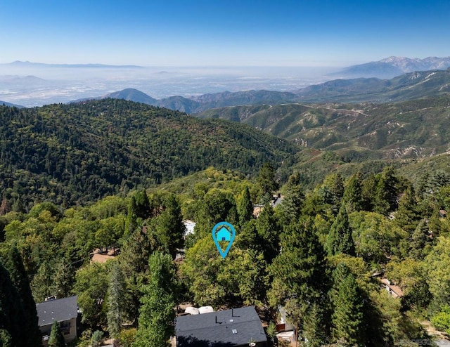 aerial view featuring a mountain view