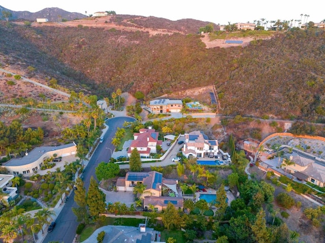 aerial view featuring a mountain view