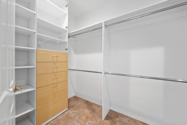 view of walk in closet