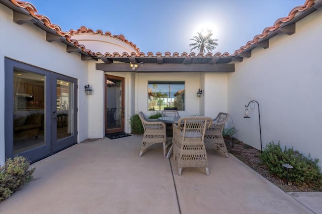 view of patio / terrace with french doors