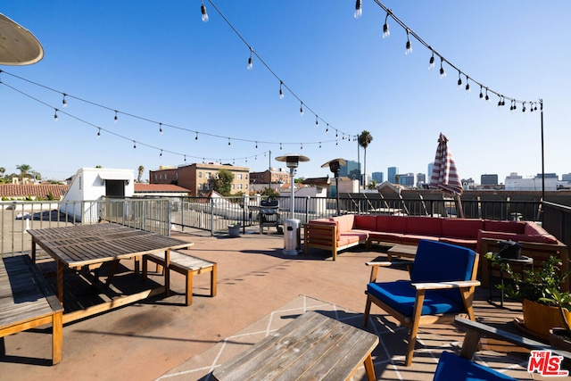 view of patio with an outdoor hangout area