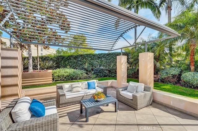 view of patio with outdoor lounge area