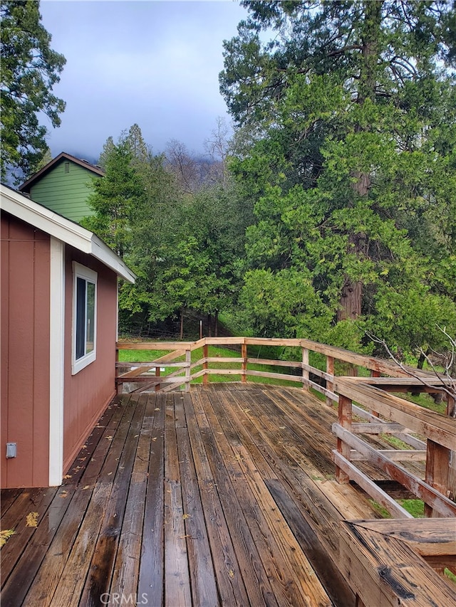 view of wooden terrace