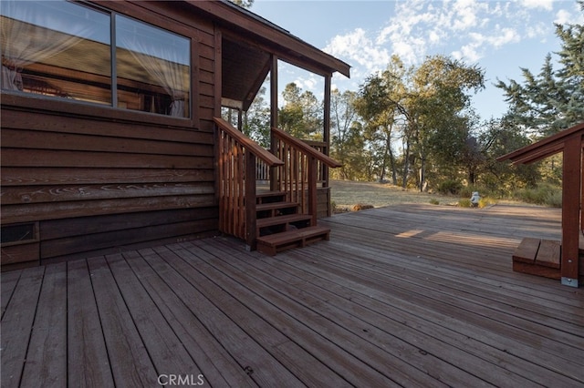 view of wooden deck