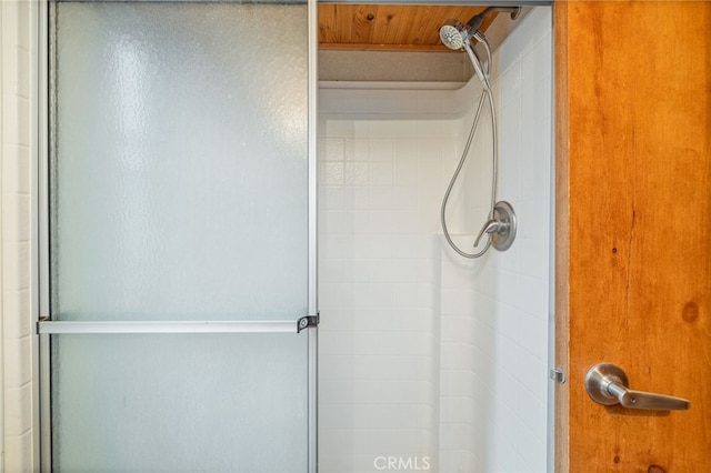 bathroom featuring walk in shower