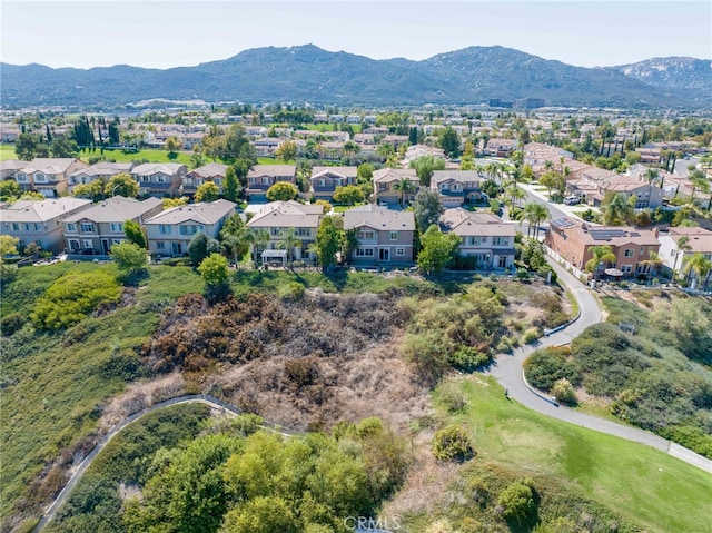 bird's eye view featuring a mountain view