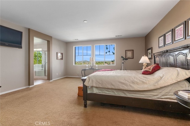 view of carpeted bedroom