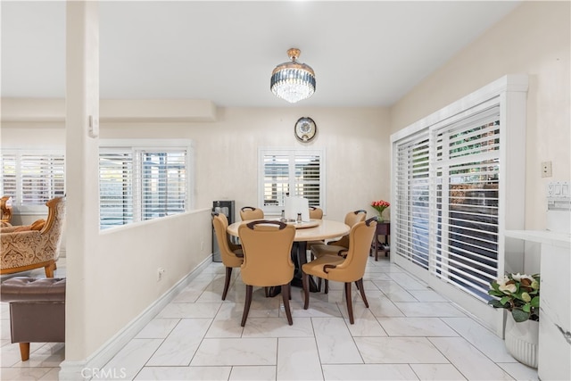 view of dining space