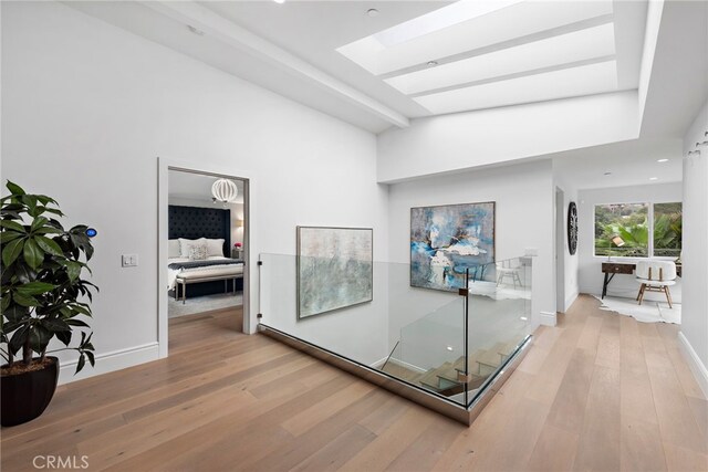 hall featuring hardwood / wood-style floors