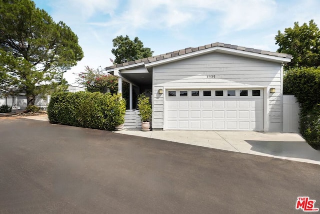 view of front of home featuring a garage