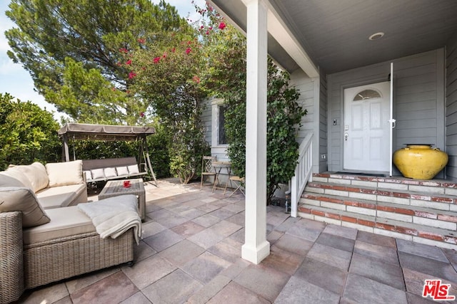 view of patio featuring an outdoor living space