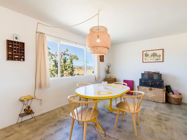 dining area featuring carpet floors