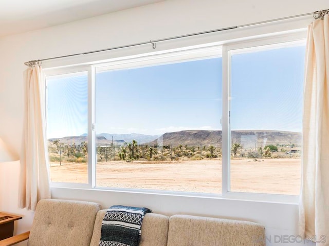 doorway with a mountain view