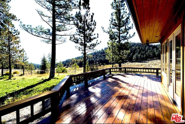 view of wooden terrace