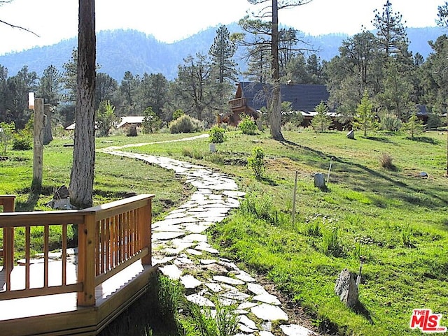 view of property's community with a mountain view