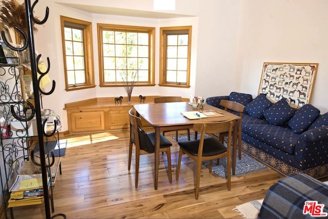 dining room featuring light hardwood / wood-style floors