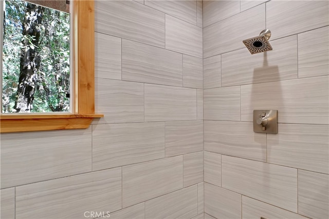 room details featuring tiled shower