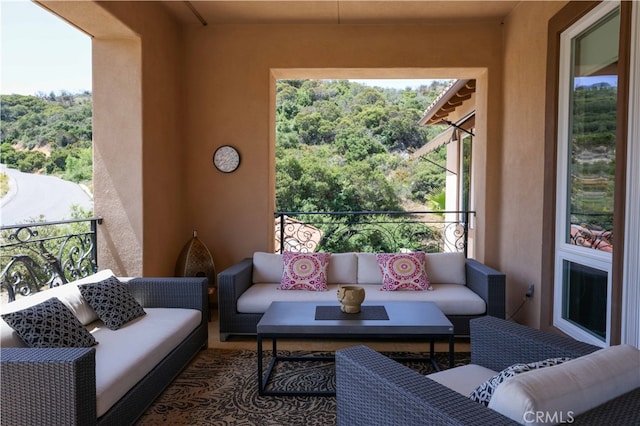 balcony with outdoor lounge area