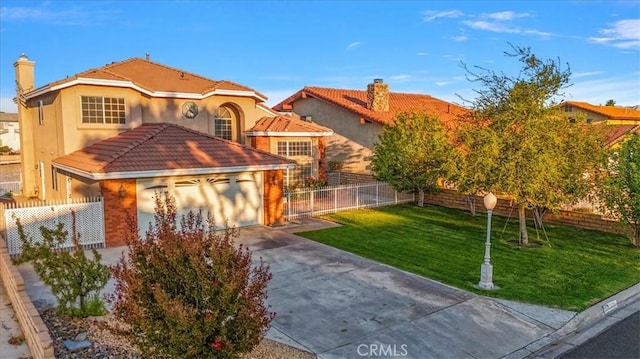 view of front of home with a front yard