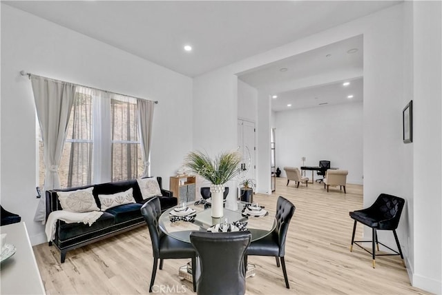 dining room featuring light hardwood / wood-style floors