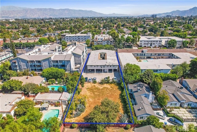 aerial view featuring a mountain view