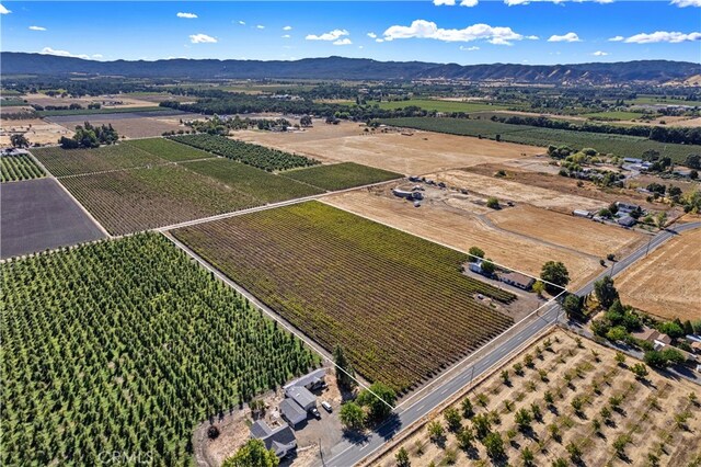 aerial view with a rural view and a mountain view