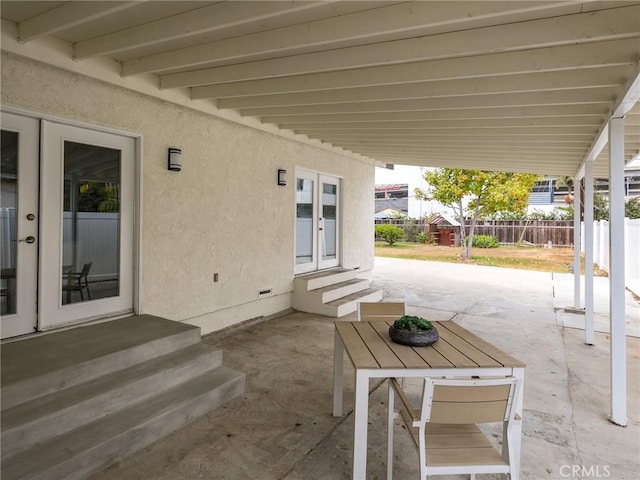 5451 W 117th St, Hawthorne, CA 90304 - view of patio / terrace with french doors and entry steps