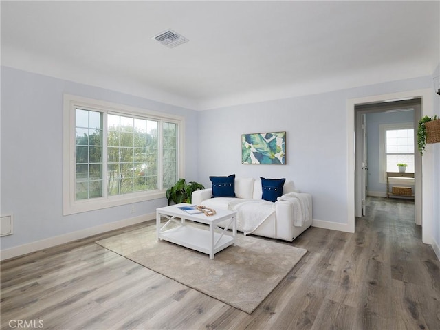 5451 W 117th St, Hawthorne, CA 90304 - living area featuring wood finished floors and baseboards