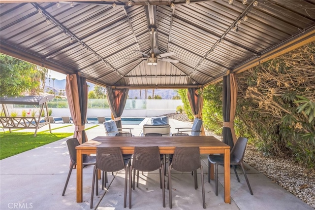 view of patio with a gazebo