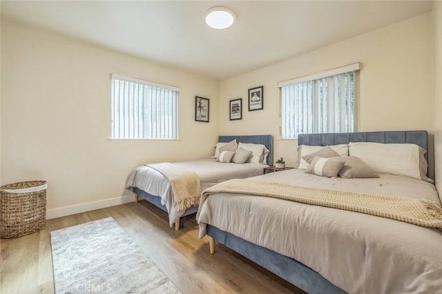 bedroom featuring light hardwood / wood-style flooring