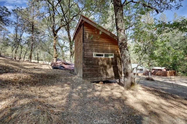 view of outdoor structure