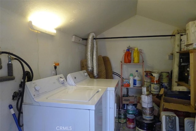 laundry area with washer and clothes dryer