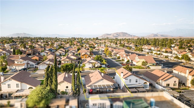 aerial view featuring a mountain view