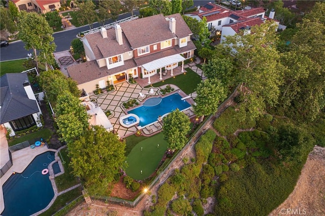 birds eye view of property