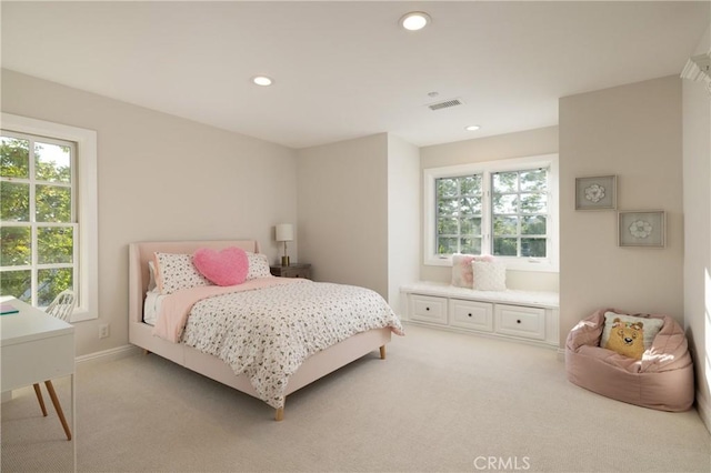 view of carpeted bedroom