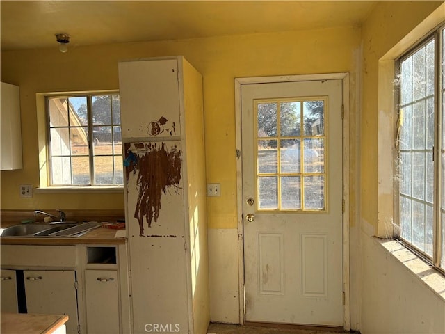 doorway to outside with a healthy amount of sunlight and sink