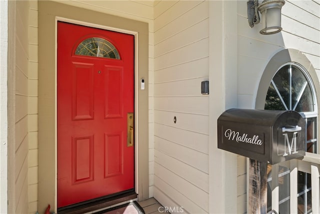 view of doorway to property