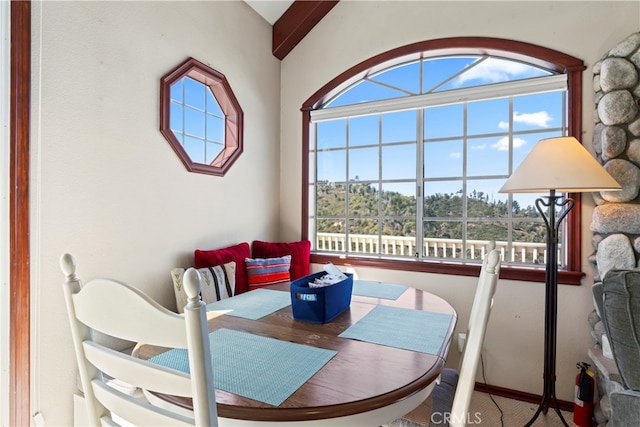 view of dining room