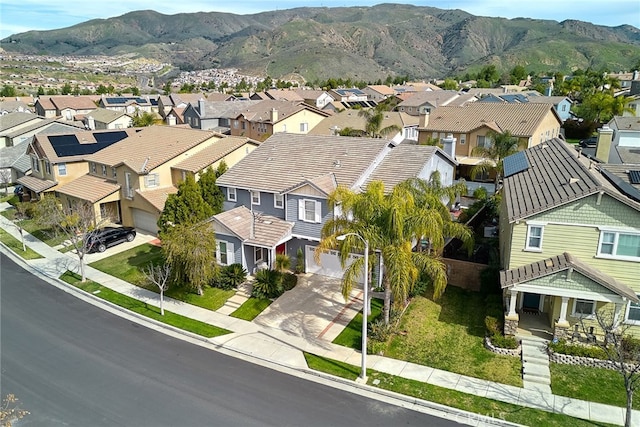 aerial view featuring a mountain view