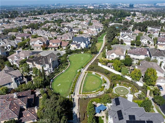 aerial view featuring a residential view