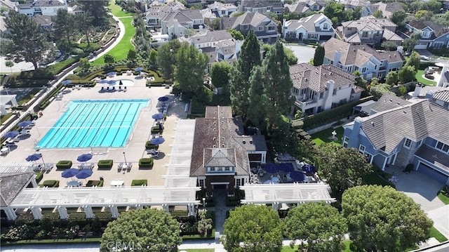 aerial view featuring a residential view