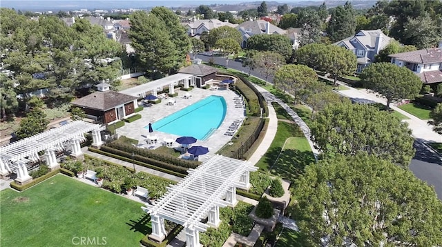 birds eye view of property featuring a residential view