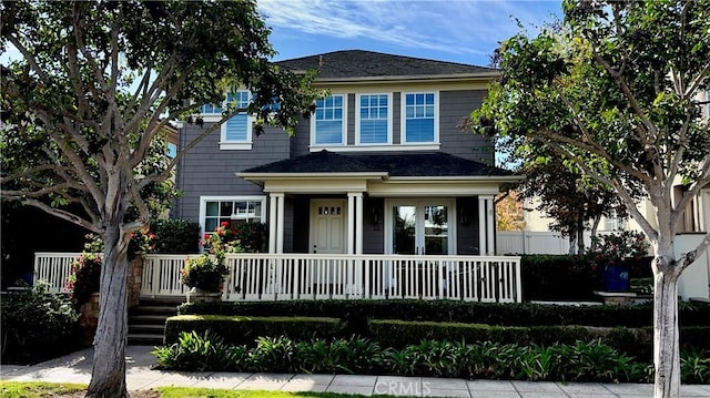 view of front of home featuring covered porch