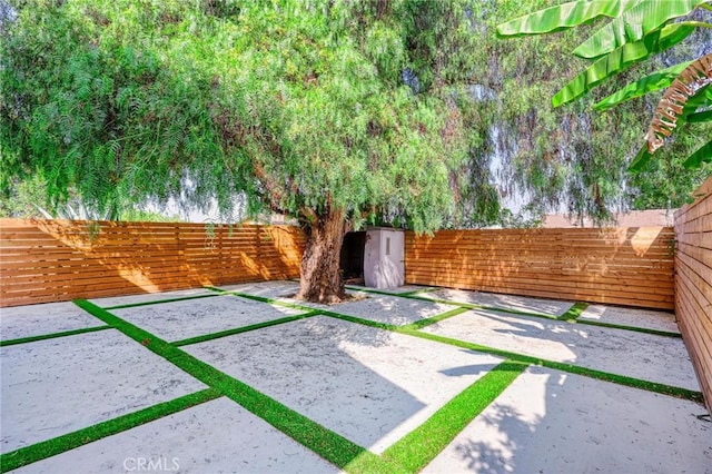 view of yard with a patio