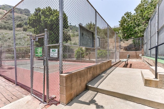 view of sport court